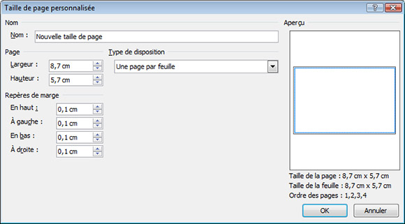 carte vierge sous Publisher